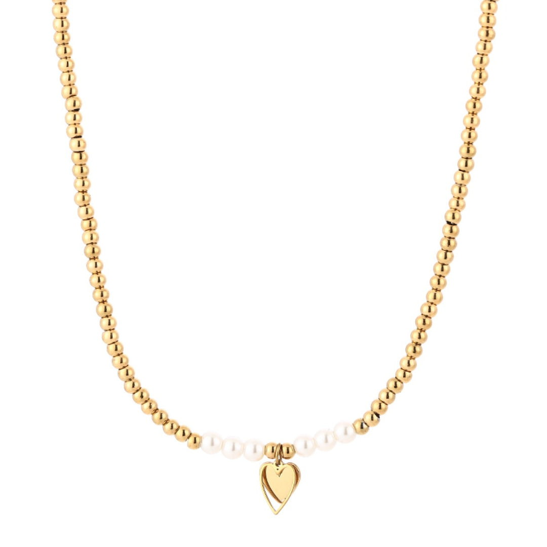 Ketting Beads Pearl Heart