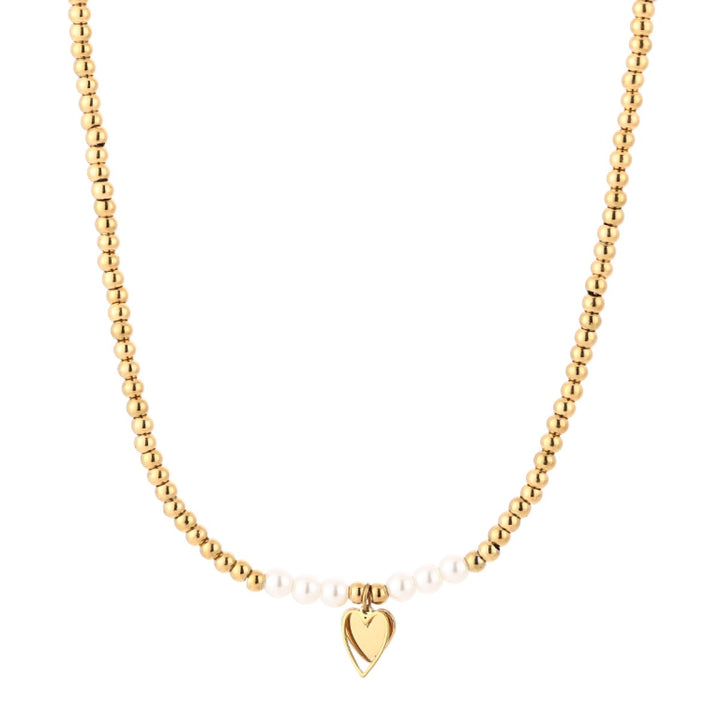 Ketting Beads Pearl Heart