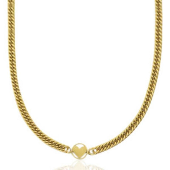 Ketting Chunky Chain Hart Goud