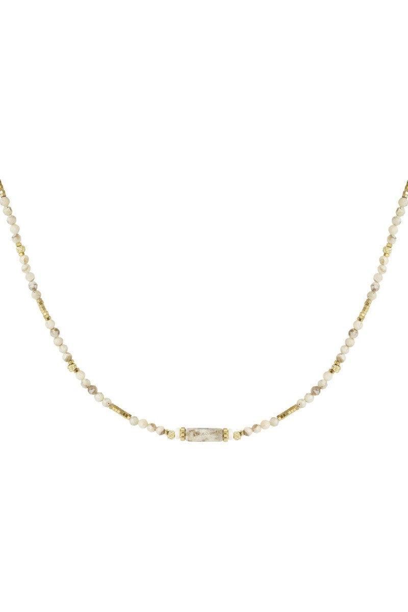 Ketting Gem Stone Earth Beige