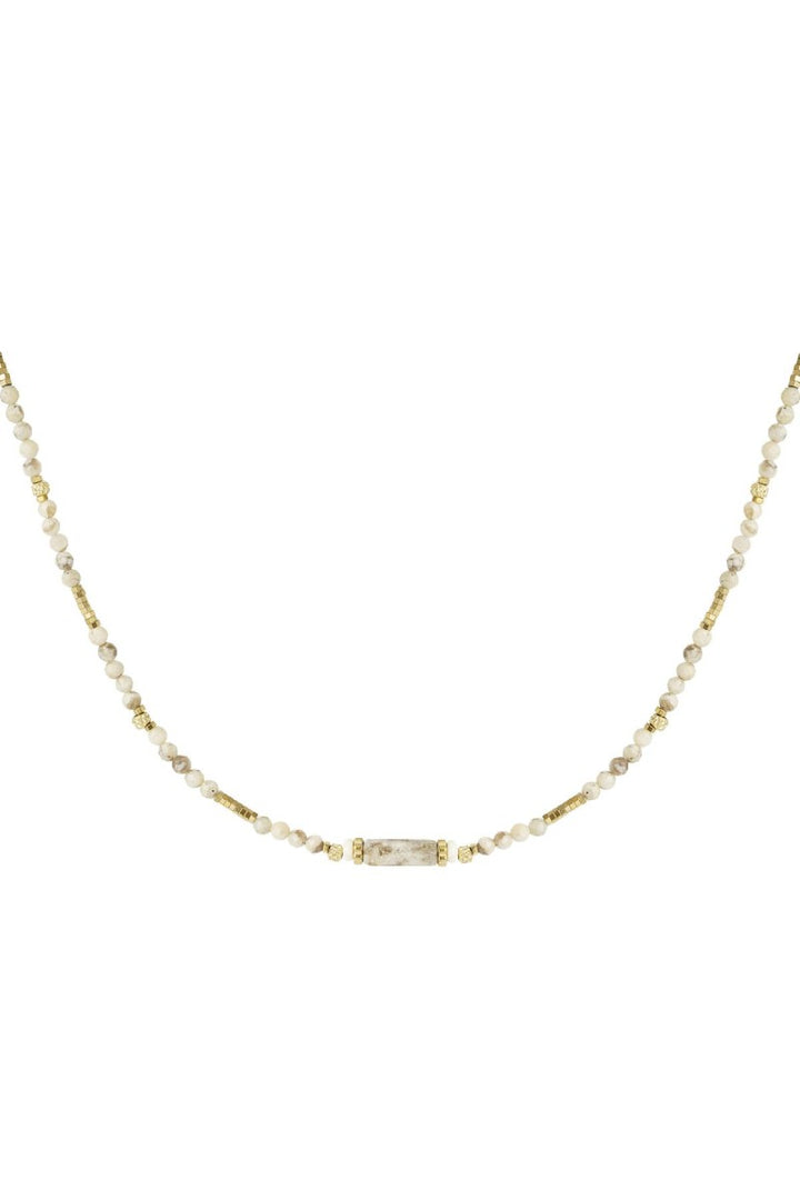 Ketting Gem Stone Earth Beige