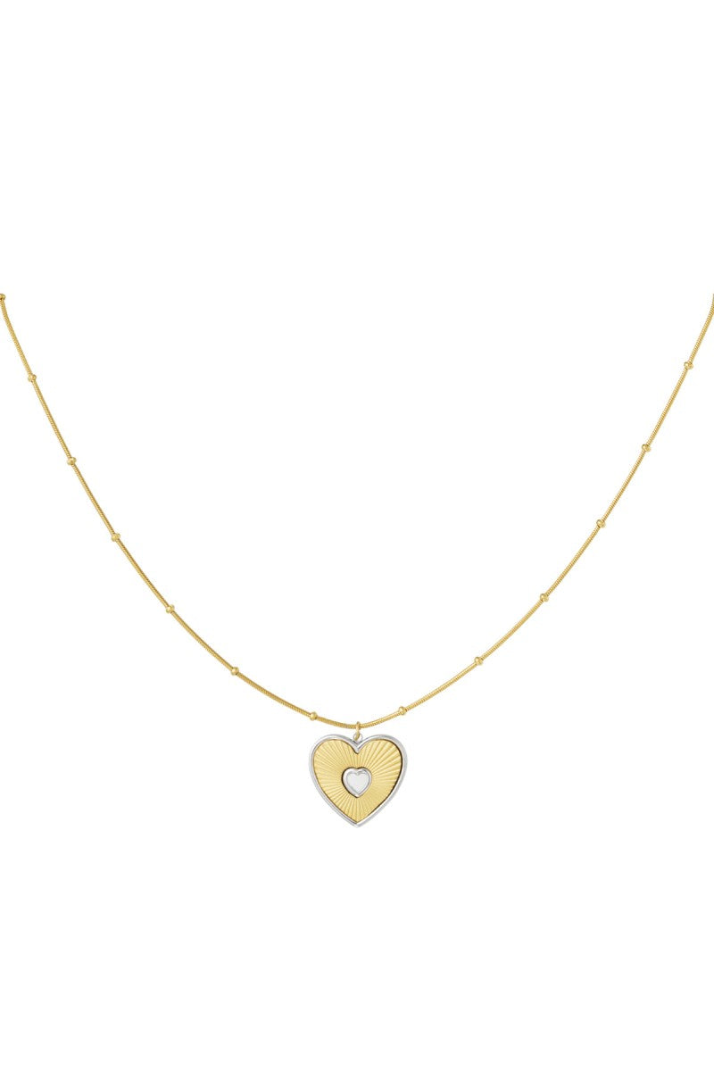 Ketting Hart Valentijn Goud Zilver