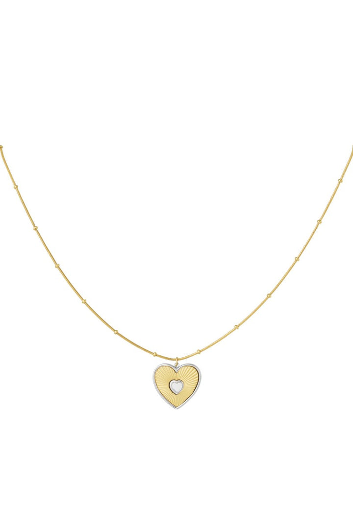 Ketting Hart Valentijn Goud Zilver