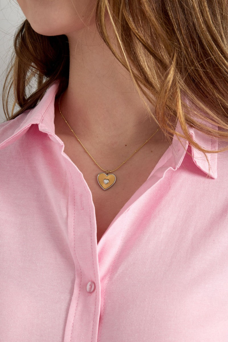 Ketting Hart Valentijn Goud Zilver