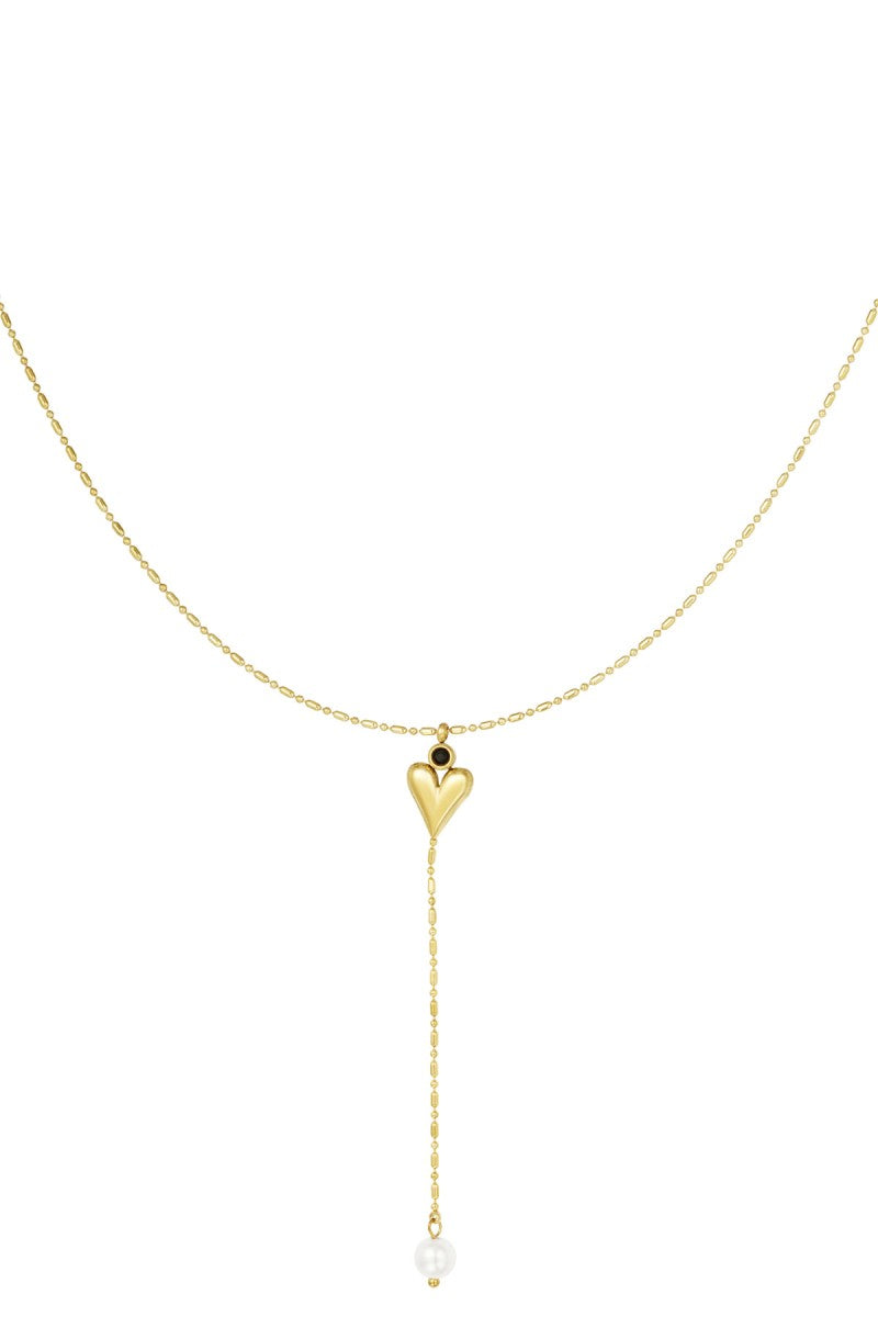 Ketting Heart Pearl