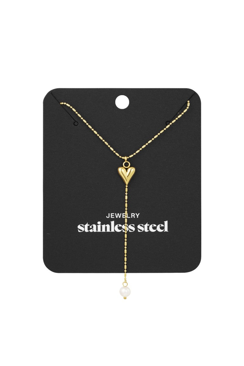Ketting Heart Pearl