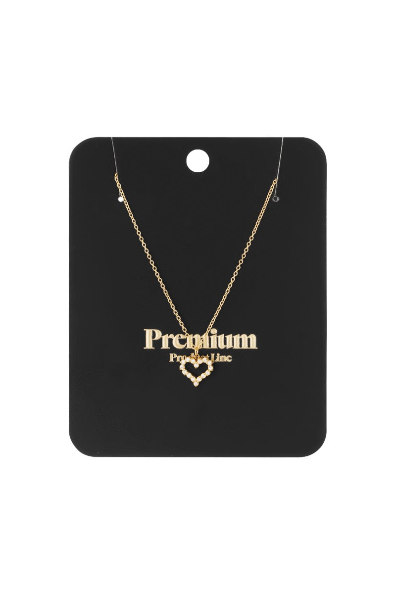 Ketting Love Heart Strass Goud