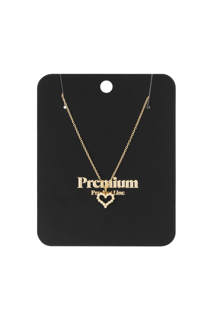 Ketting Love Heart Strass Goud