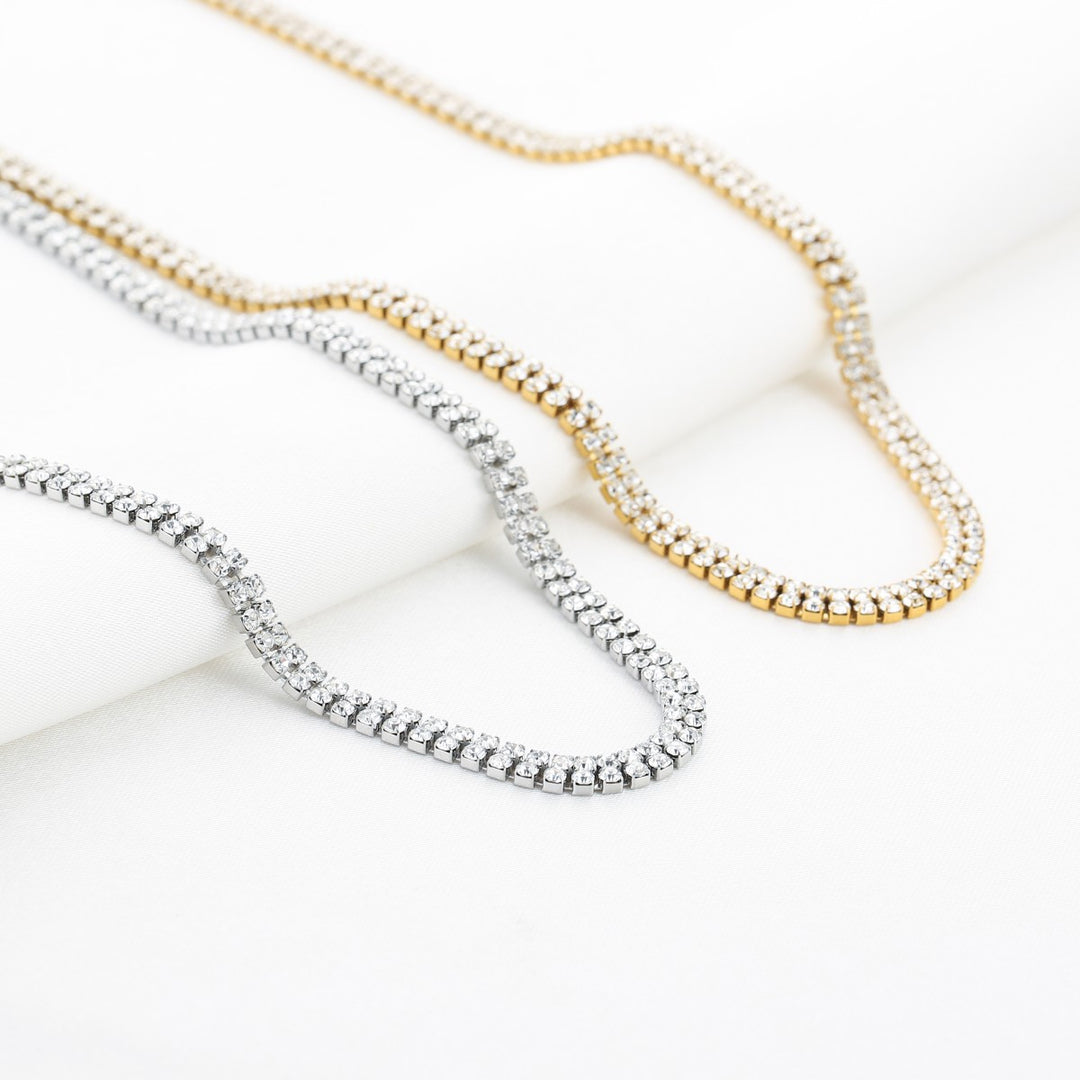Ketting Luxe Strass Goud