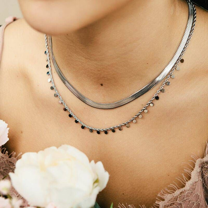 Ketting Snake Chain Big Zilver