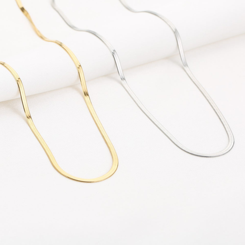 Ketting Snake Chain Long Goud