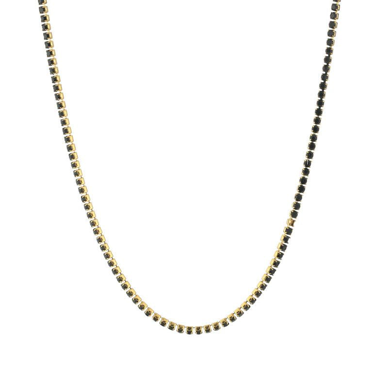 Ketting Strass Zwart
