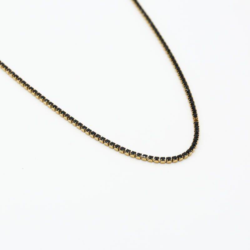 Ketting Strass Zwart