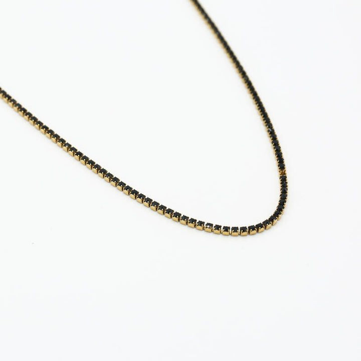 Ketting Strass Zwart