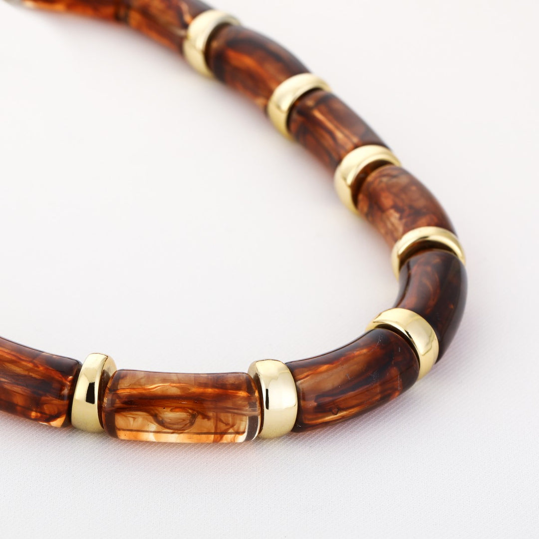 Ketting Tube Luxe Bruin