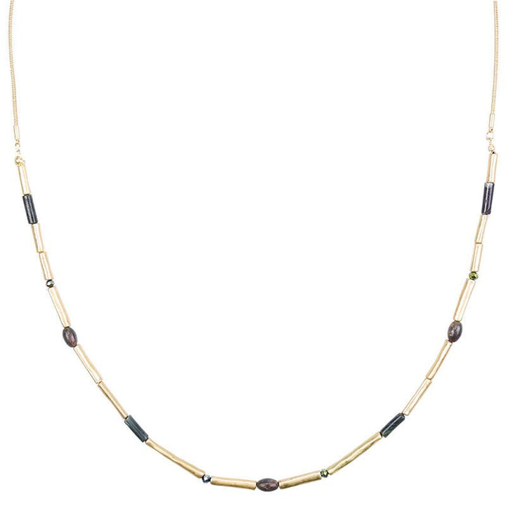 Ketting Tubes Stones Groen