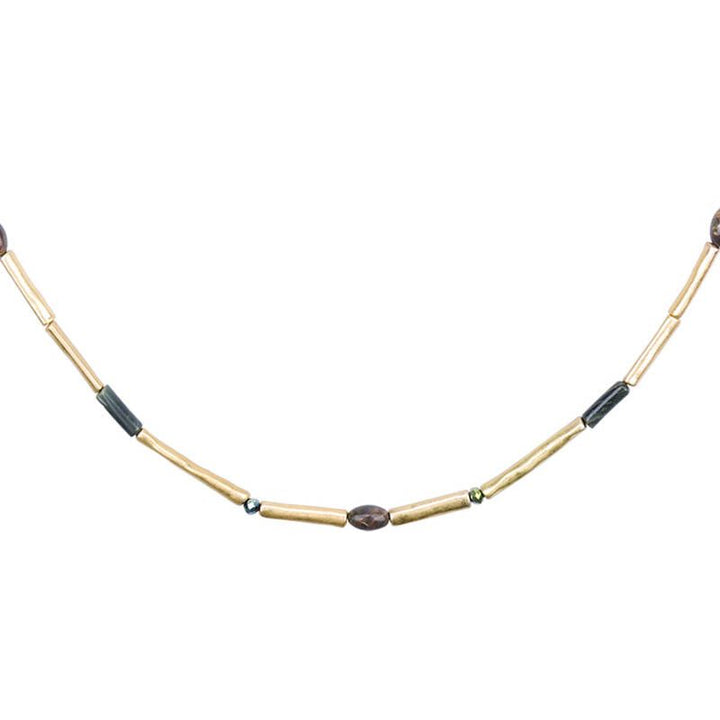 Ketting Tubes Stones Groen
