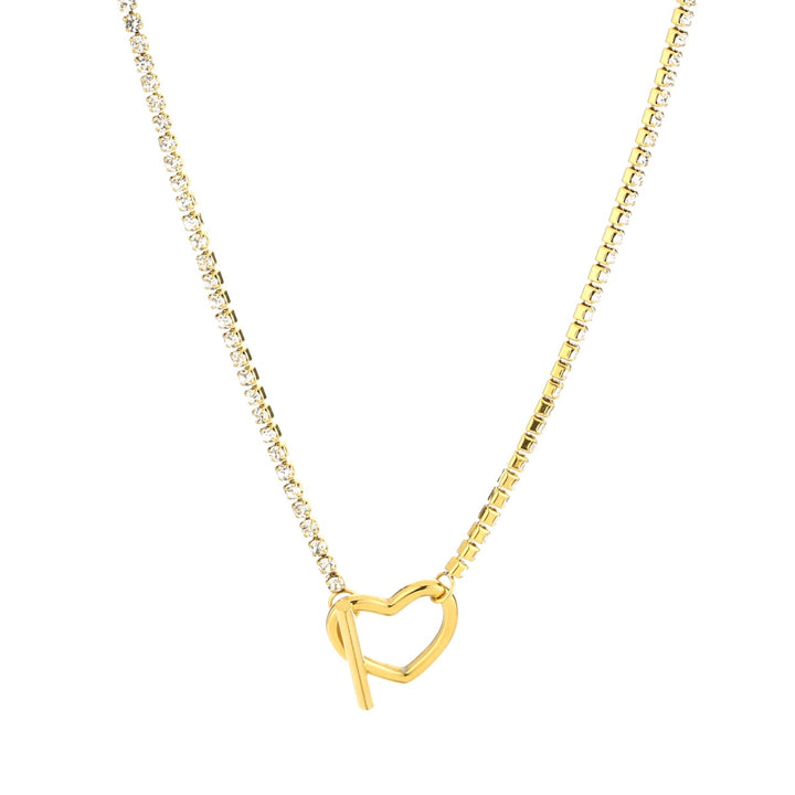 Ketting Valentino Strass Hart Goud
