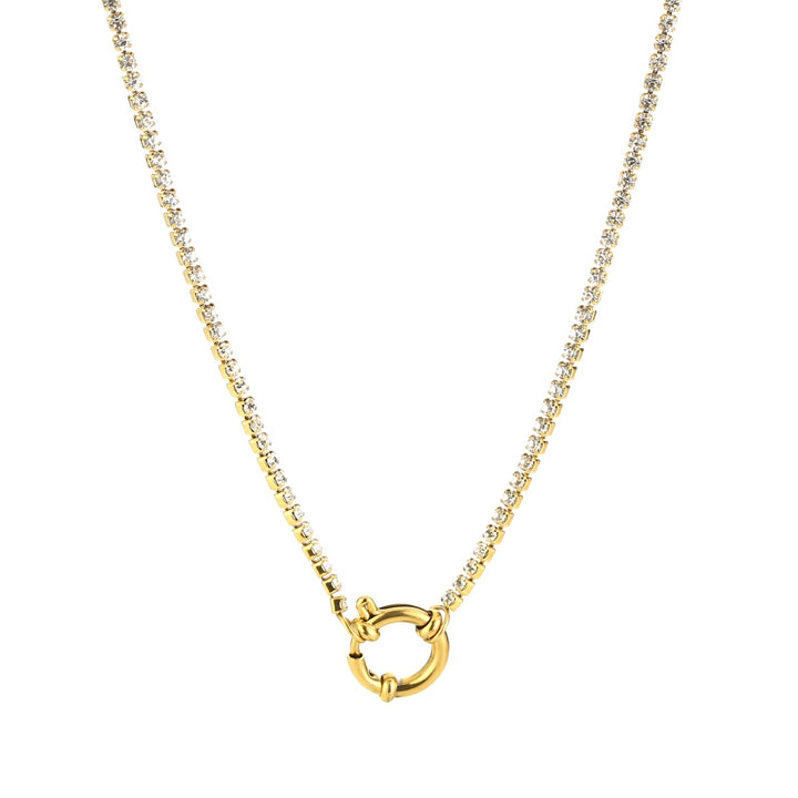 Ketting Valentino Strass Slotje Goud
