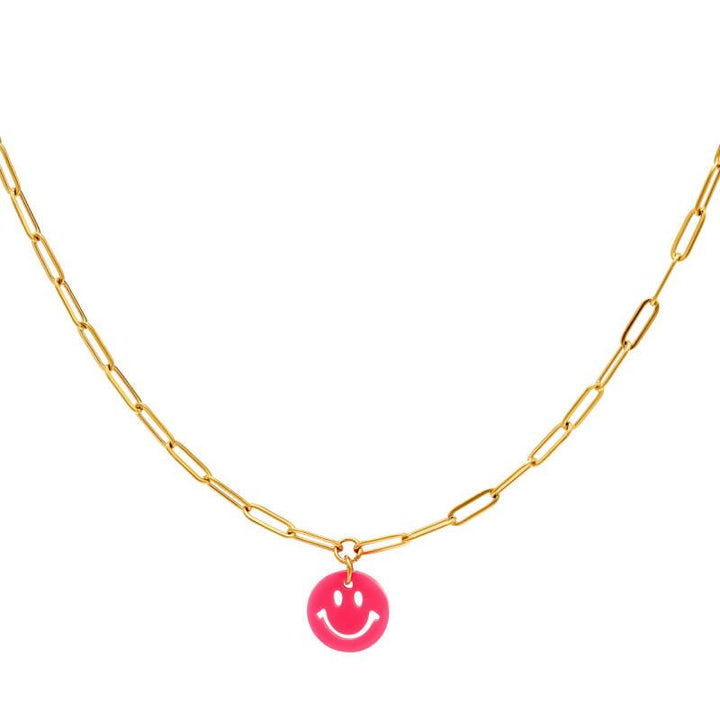 Kids Ketting Smile Fuschia