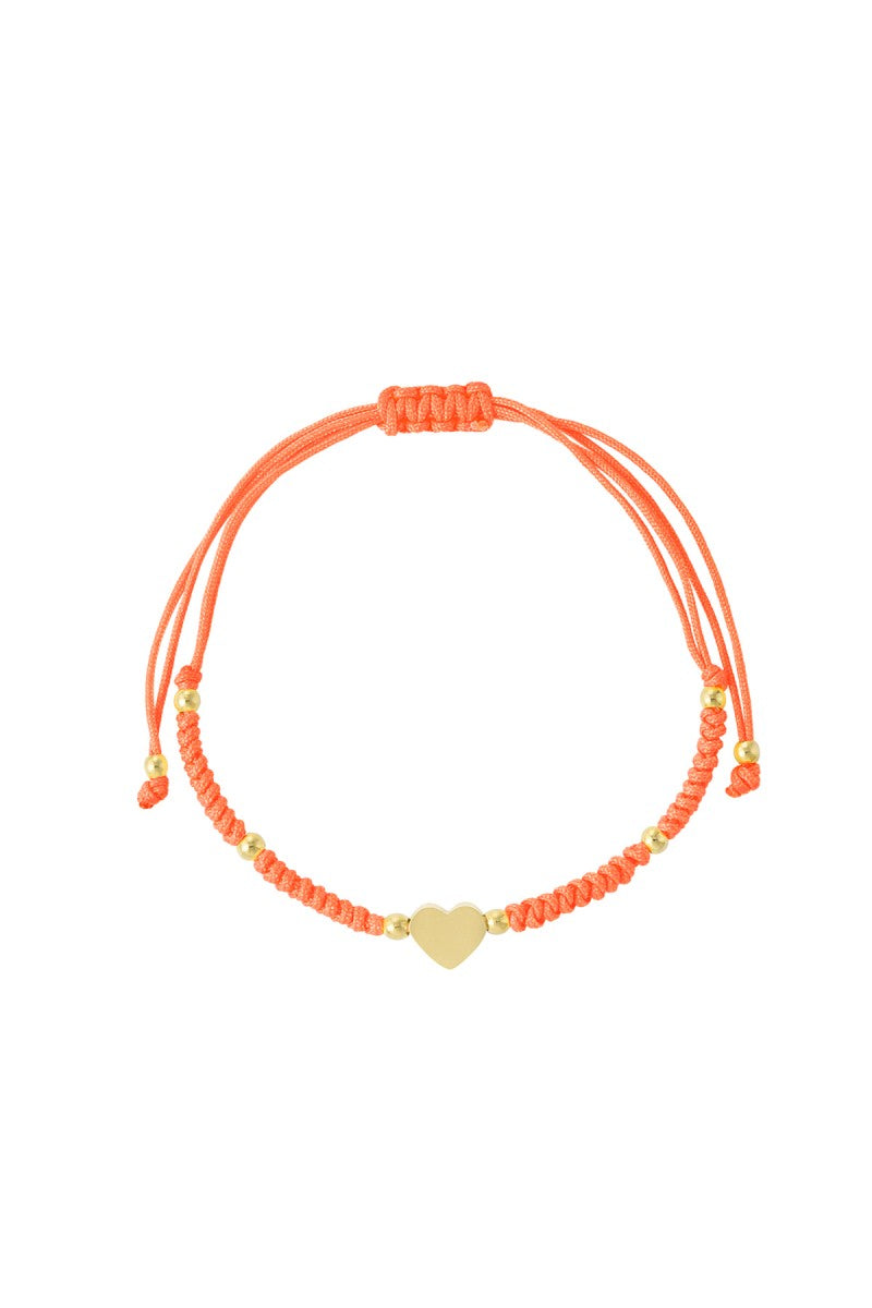 Koordarmband Hart Oranje