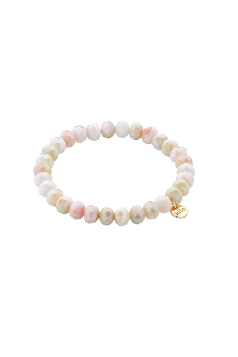 Kralenarmband Facet Summer Beige