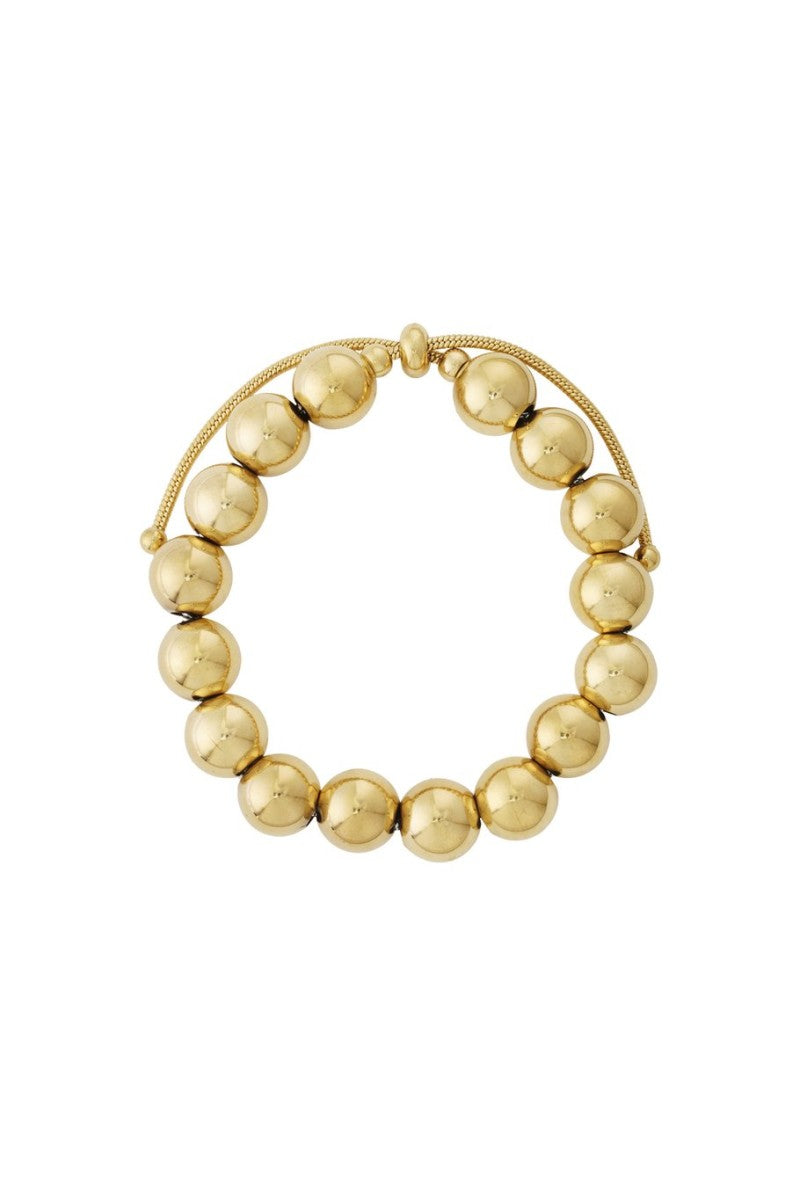 Kralenarmband Luna 12mm Goud