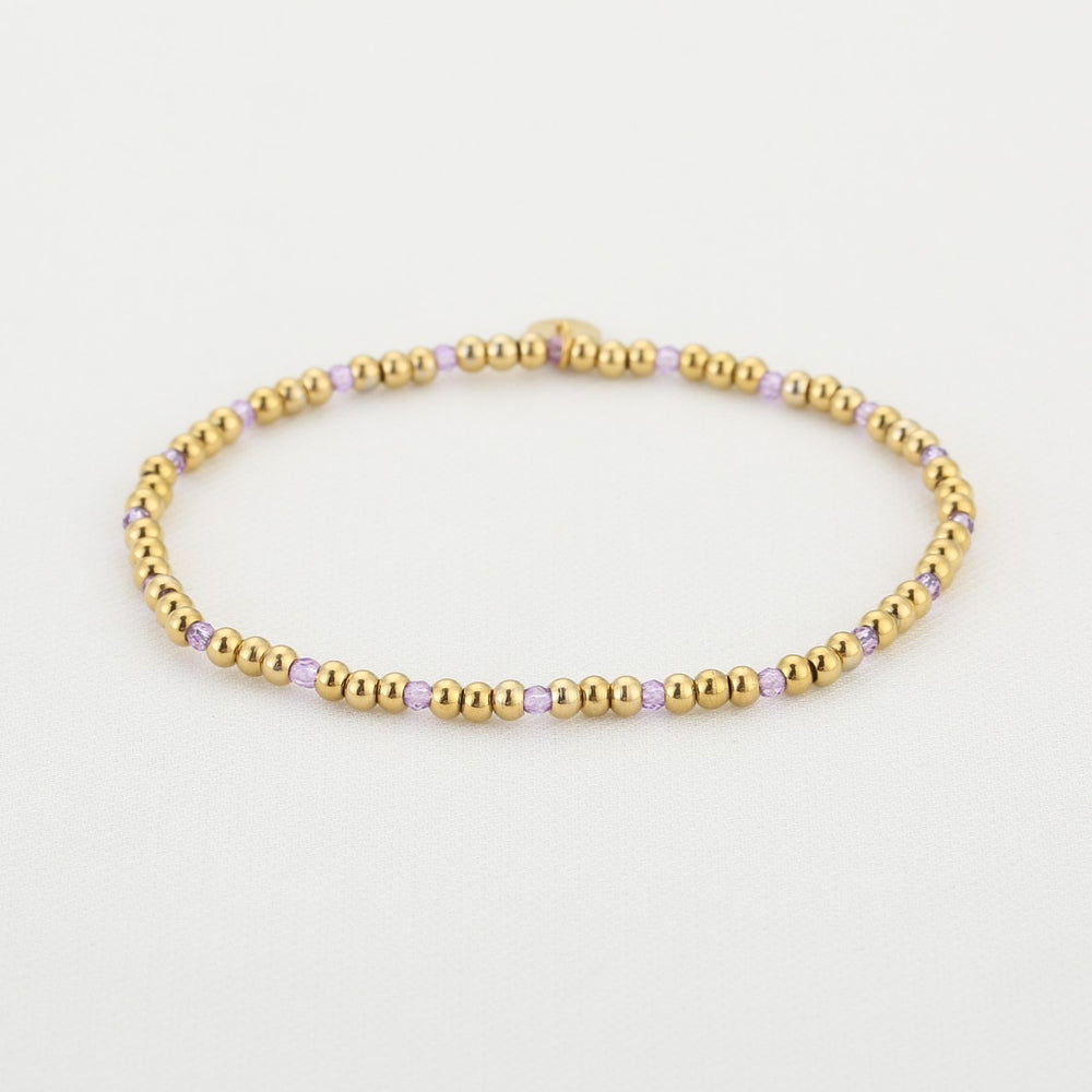 Kralenarmband Small Beads Lila