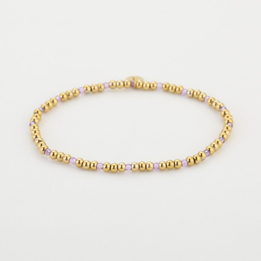 Kralenarmband Small Beads Lila