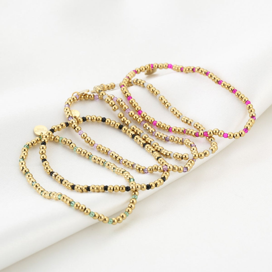Kralenarmband Small Beads Lila