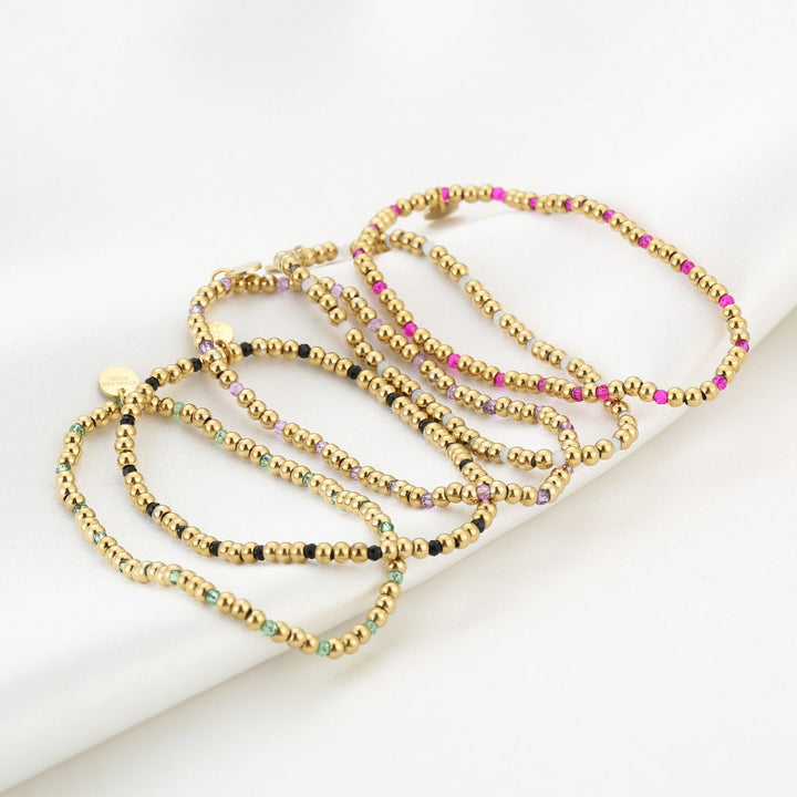 Kralenarmband Small Beads Lila
