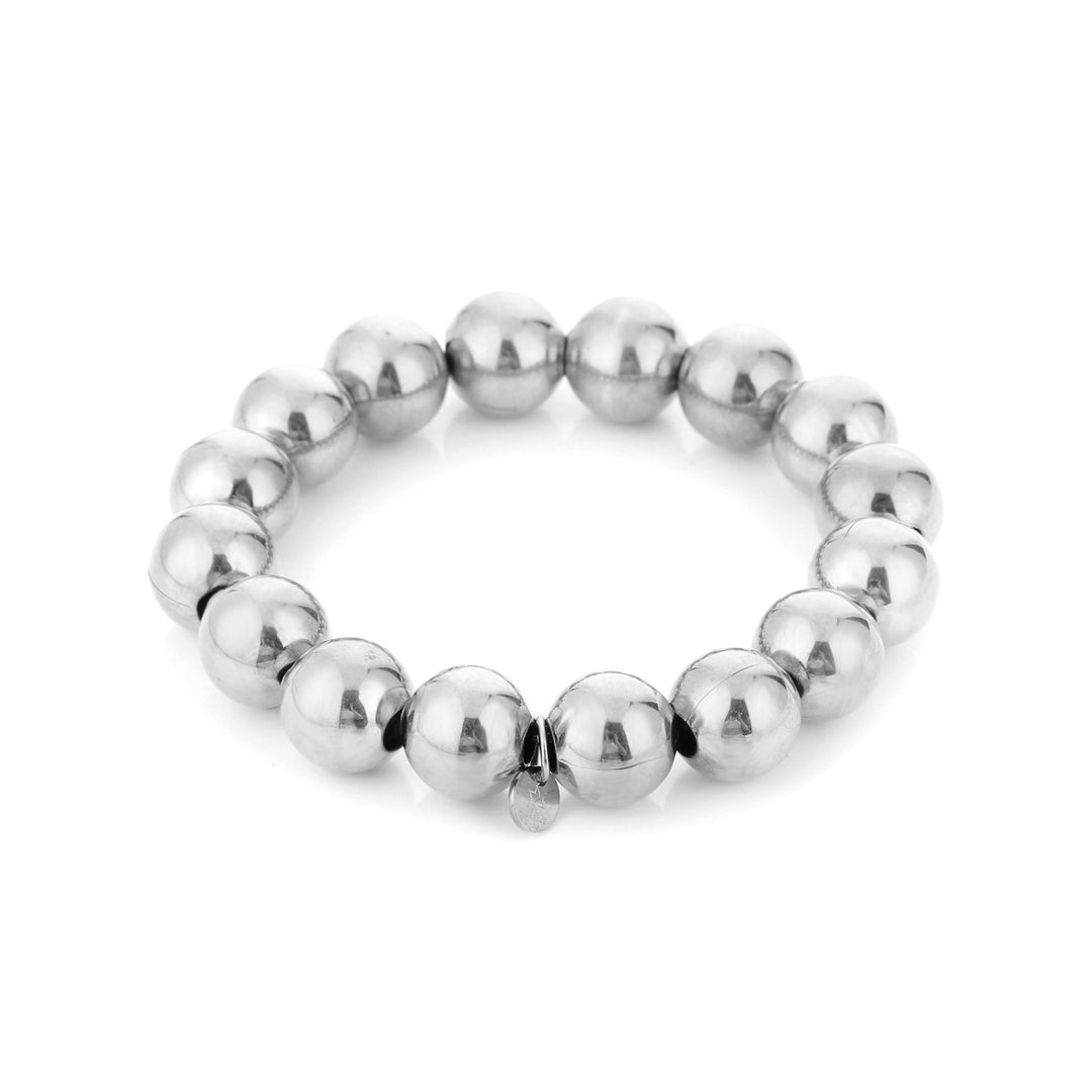 Kralenarmband Zilver 12mm