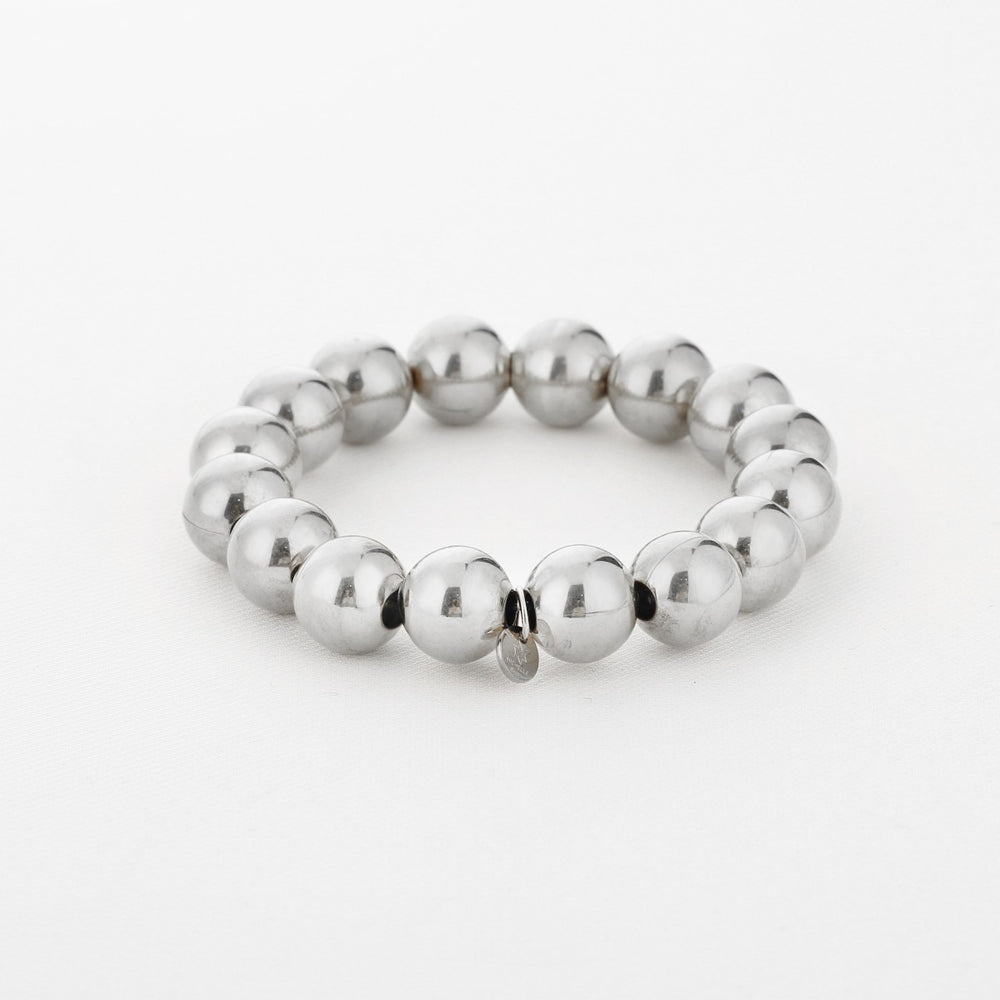 Kralenarmband Zilver 12mm