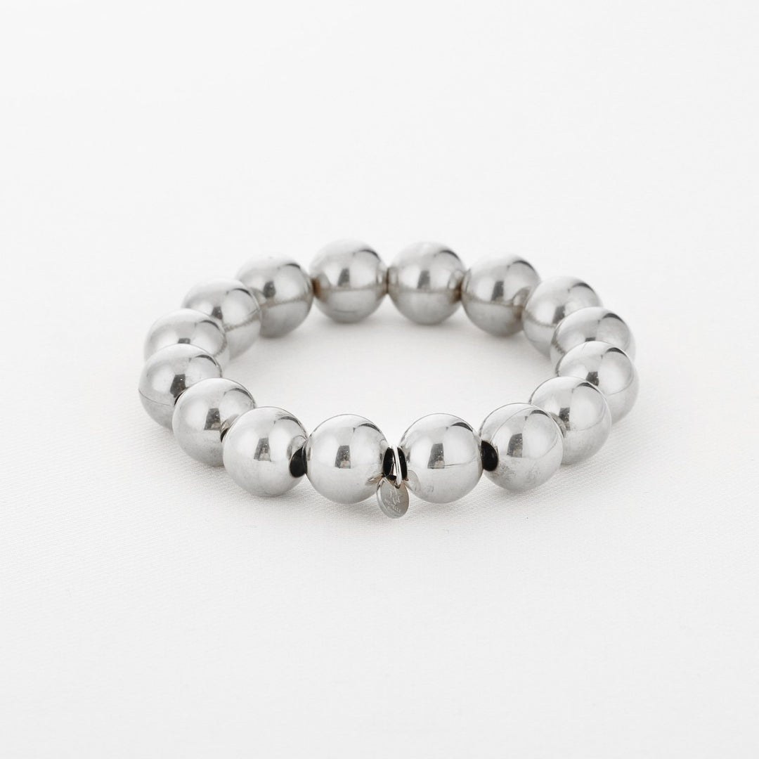 Kralenarmband Zilver 12mm