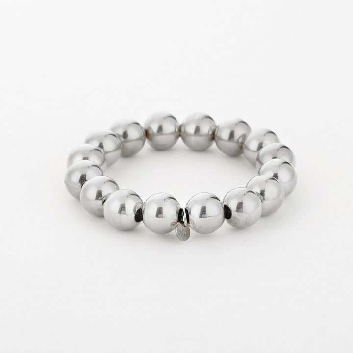 Kralenarmband Zilver 12mm