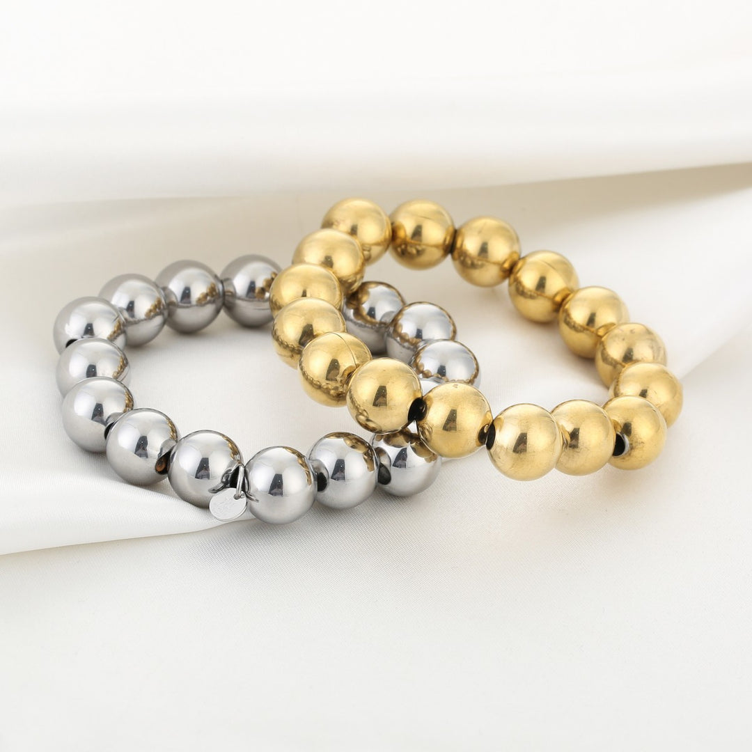 Kralenarmband Zilver 12mm
