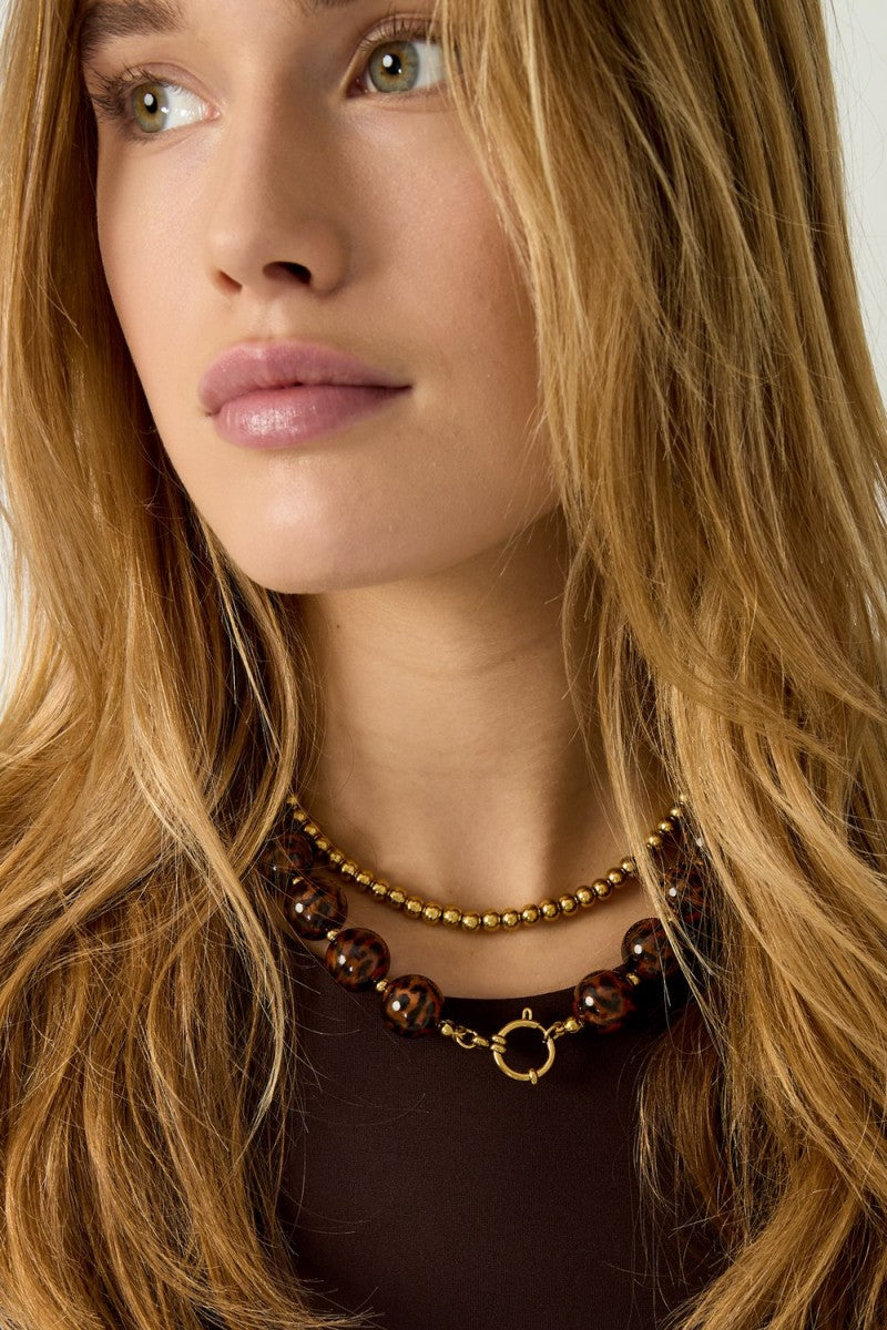 Kralenketting Colour L Panter