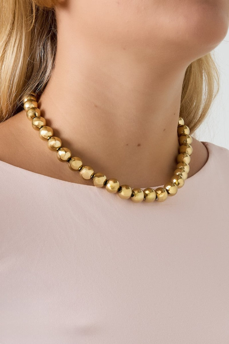 Kralenketting Luna 12mm Zilver
