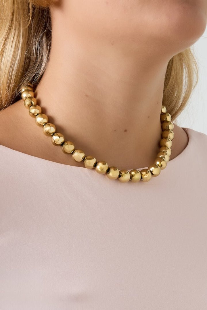 Kralenketting Luna 12mm Zilver