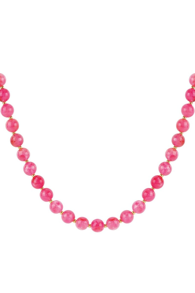 Kralenketting Vintage Vibe Fuschia