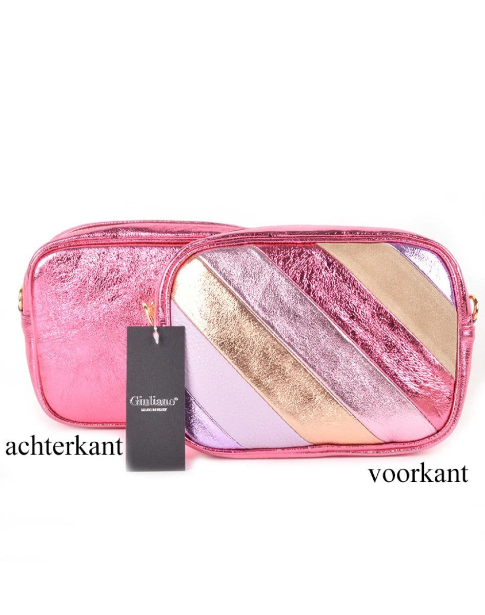 Schoudertas | Leer | Metallic Rainbow | Gaia