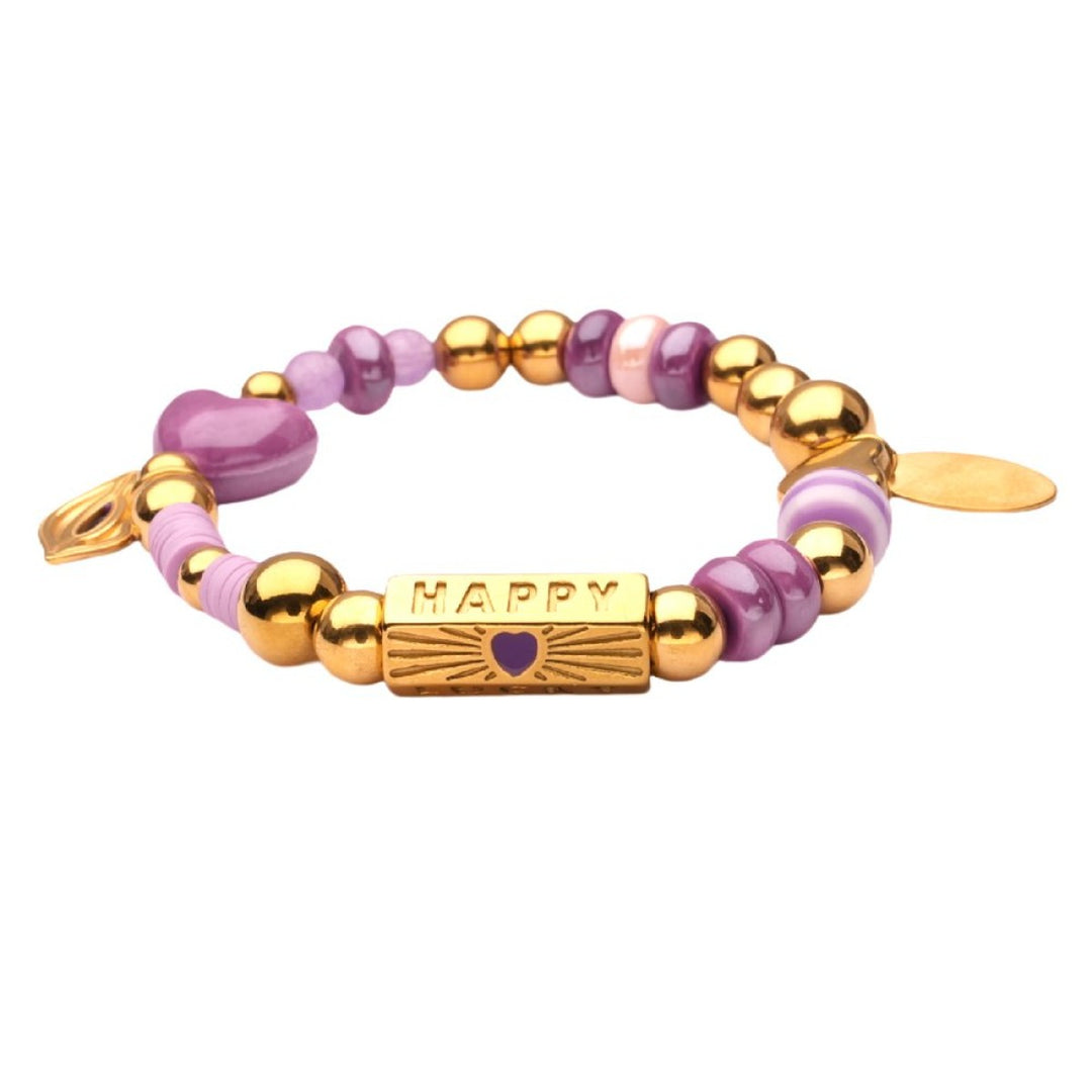 Kralenarmband | Lizzy Mae | Charm Goud