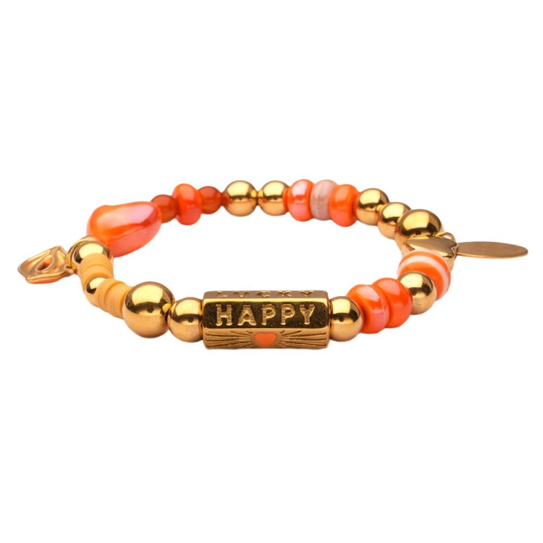 Kralenarmband | Lizzy Mae | Charm Goud