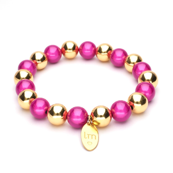 Kralenarmband | Lizzy Mae | Goud 10mm