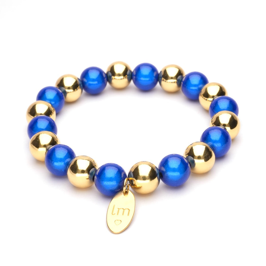 Kralenarmband | Lizzy Mae | Goud 10mm