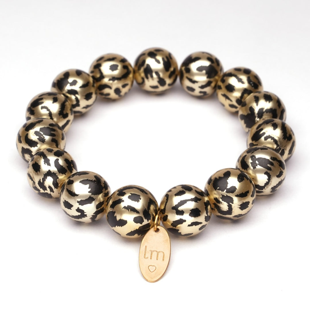 Lizzy Mae Armband Leopard 14mm