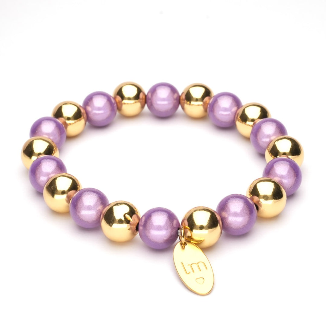 Kralenarmband | Lizzy Mae | Goud 10mm