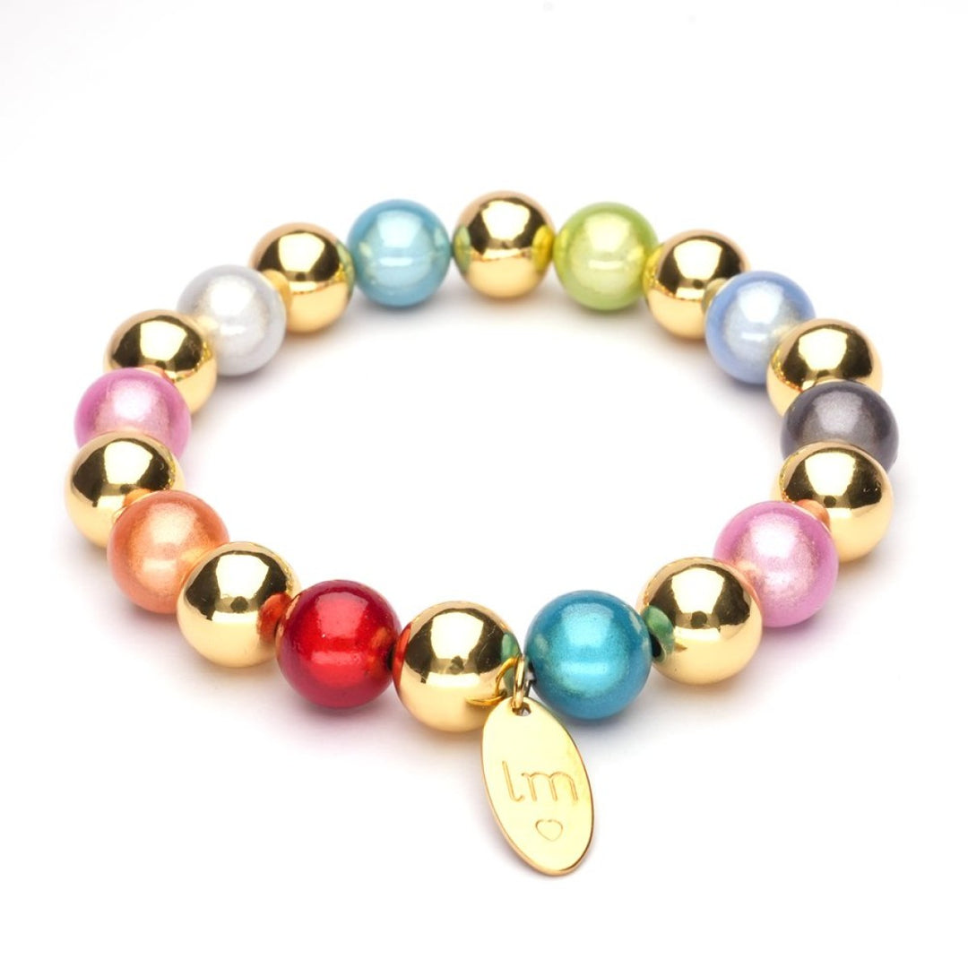 Lizzy Mae Armband Multi Goud 10mm
