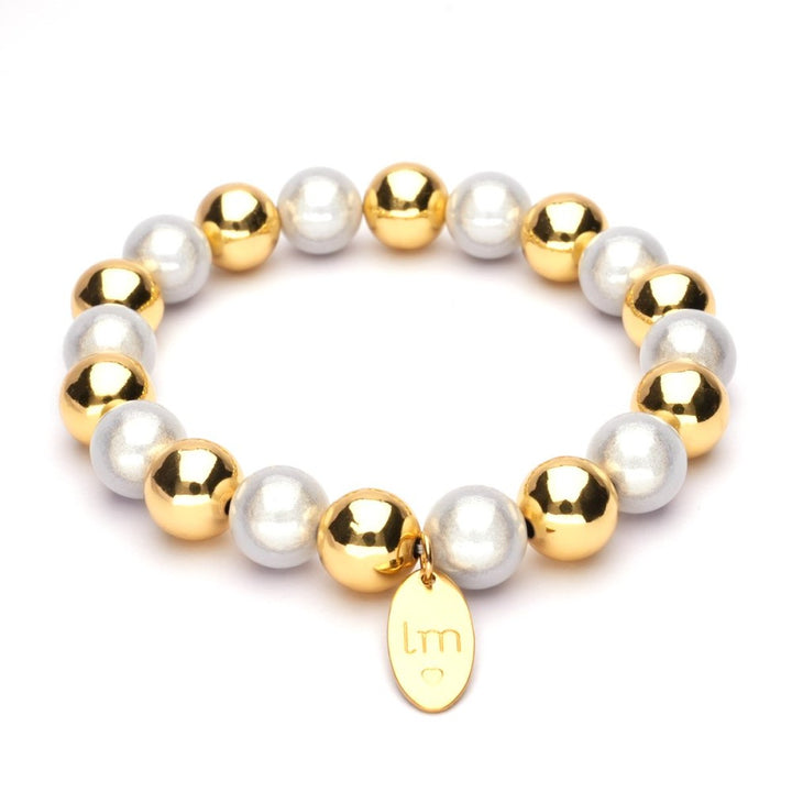 Kralenarmband | Lizzy Mae | Goud 10mm
