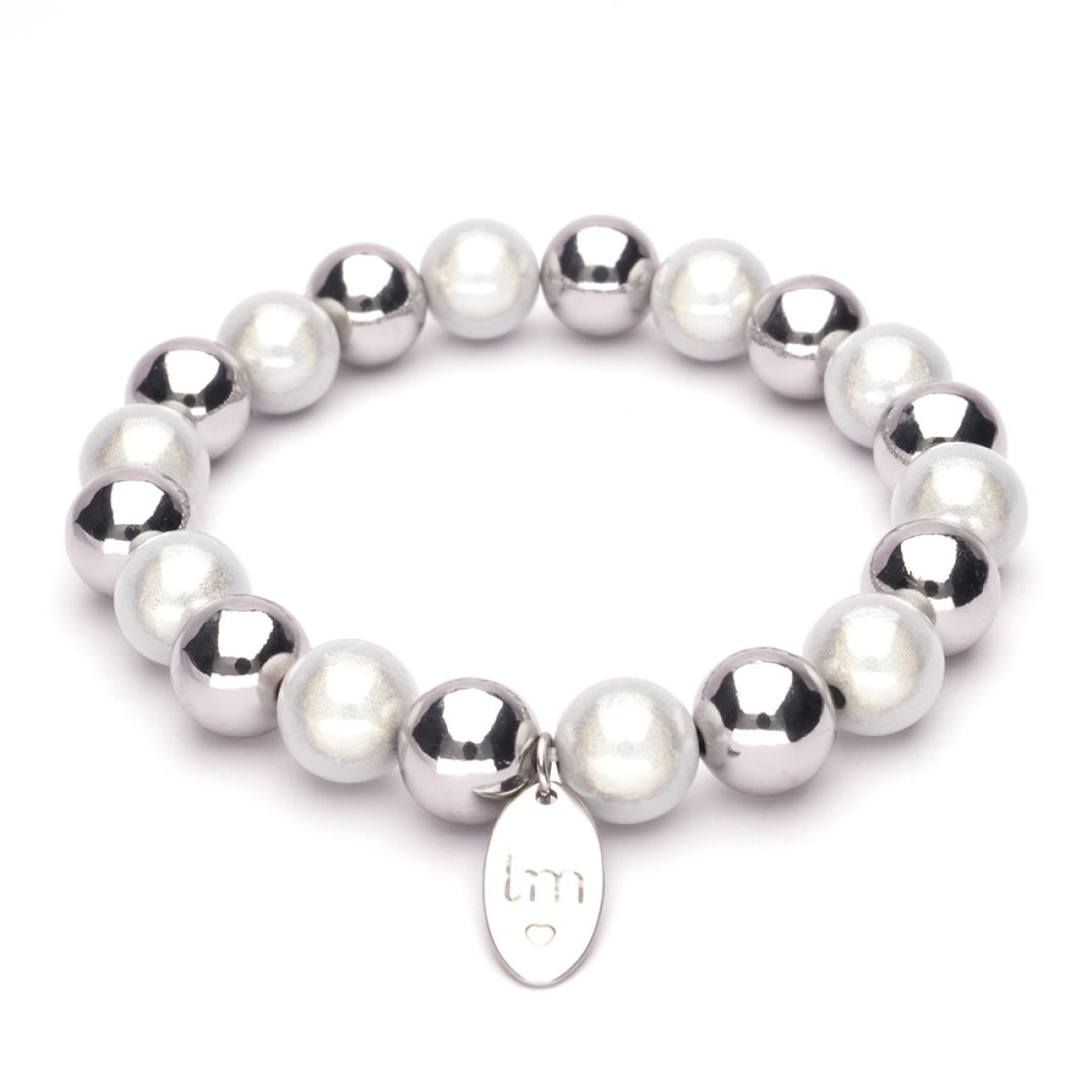 Kralenarmband | Lizzy Mae | Zilver 10mm